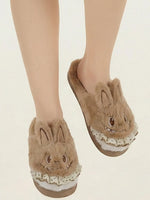 Load image into Gallery viewer, Heleey Caramel Bunny Cozy Slippers