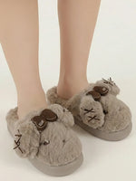 Load image into Gallery viewer, Heleey Mocha Bunny Cozy Slides