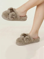 Load image into Gallery viewer, Heleey Mocha Bunny Cozy Slides