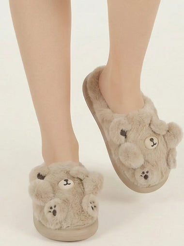 Heleey Creamy Bear Comfort Slides