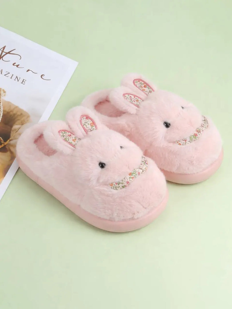 Heleey Pink Petal Bunny Slippers