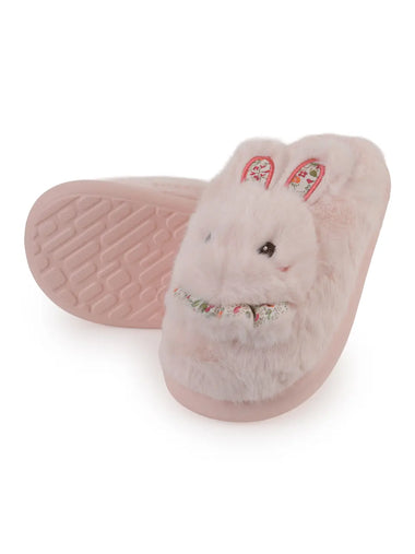 Heleey Pink Petal Bunny Slippers