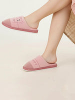 Load image into Gallery viewer, Heleey Happy Bear Pink Indoor Slippers