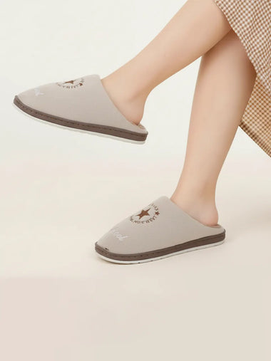 Heleey Classic Beige Star Slippers