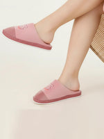 Load image into Gallery viewer, Heleey Smiley Bear Pink Cozy Slippers