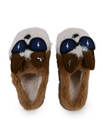Load image into Gallery viewer, Heleey Star Pup Aviator Plush Slippers