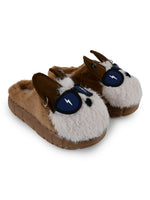 Load image into Gallery viewer, Heleey Star Pup Aviator Plush Slippers