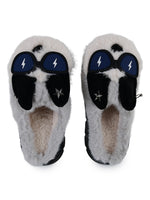 Load image into Gallery viewer, Heleey Midnight Cool Pup Plush Slippers