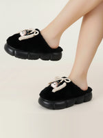 Load image into Gallery viewer, Heleey Noir Cozy Character Plush Slippers