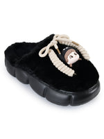 Load image into Gallery viewer, Heleey Noir Cozy Character Plush Slippers