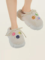 Load image into Gallery viewer, Heleey Rainbow Smiley Plush Comfort Slippers