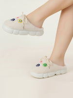 Load image into Gallery viewer, Heleey Rainbow Smiley Plush Comfort Slippers