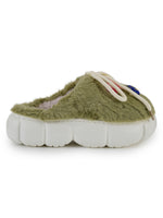 Load image into Gallery viewer, Heleey Olive Joy Smiley Plush Slippers