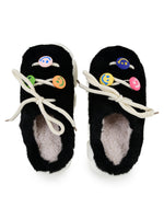 Load image into Gallery viewer, Heleey Midnight Smiley Plush Cloud Slippers