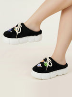 Load image into Gallery viewer, Heleey Midnight Smiley Plush Cloud Slippers