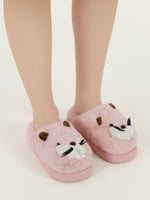 Load image into Gallery viewer, Heleey Pink Snuggle Chipmunk Plush Slippers