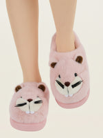 Load image into Gallery viewer, Heleey Pink Snuggle Chipmunk Plush Slippers