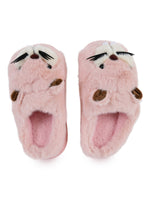 Load image into Gallery viewer, Heleey Pink Snuggle Chipmunk Plush Slippers