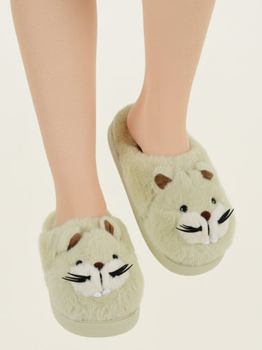 Heleey Minty Snuggle Chipmunk Plush Slippers