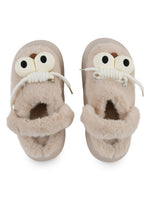 Load image into Gallery viewer, Heleey Goofy Eyes Plush Cozy Slippers