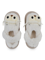 Load image into Gallery viewer, Heleey Frosty Goofy Eyes Plush Slippers