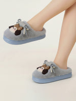 Load image into Gallery viewer, Heleey Frosty Blue Pup Plush Home Slippers