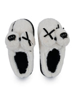 Load image into Gallery viewer, Heleey Snowy Cat Bow Plush Slippers