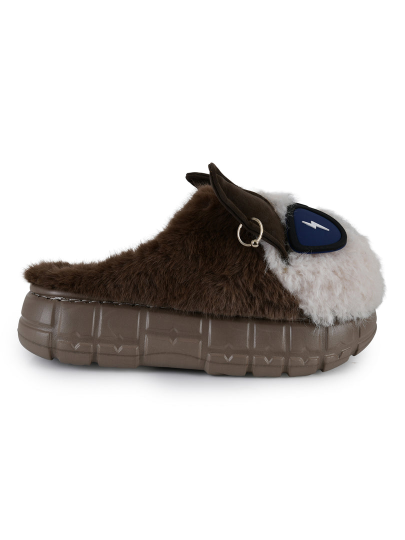 Heleey Cool Pup Shades Plush Slippers