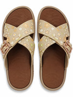 Load image into Gallery viewer, Heleey Bloom Cross Floral Comfort Slides