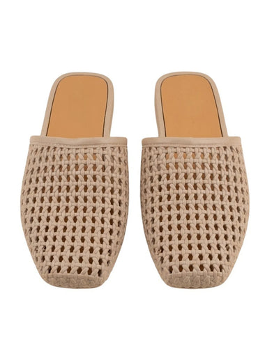 Heleey Ivory Weave Comfort Mules