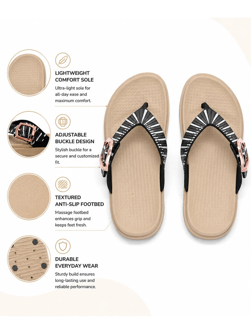 Heleey Sunburst Comfort Flip-Flops