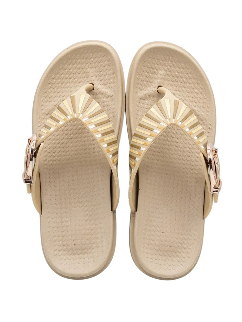 Heleey Golden Glow Comfort Flip-Flops