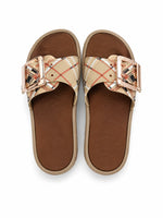 Load image into Gallery viewer, Heleey Plaid Luxe Comfort Slides