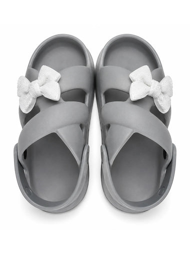 Heleey Silver Mist Bow Clogs