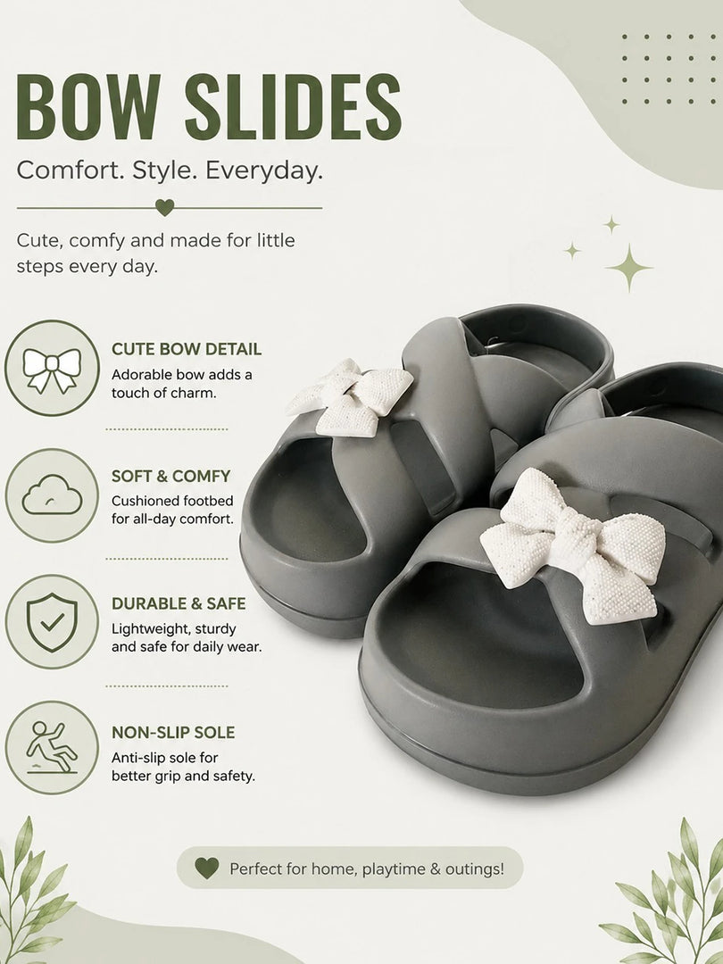 Heleey Silver Mist Bow Clogs