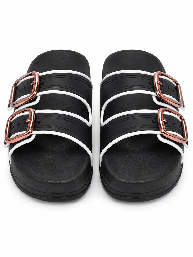 Heleey Rose Buckle Comfort Slides