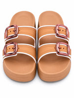 Load image into Gallery viewer, Heleey Blush Buckle Slides