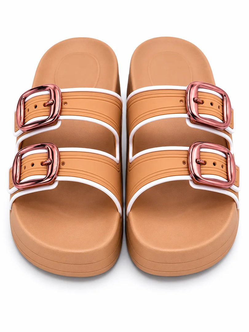 Heleey Blush Buckle Slides