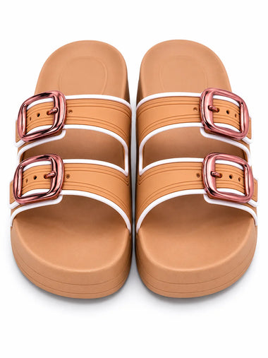 Heleey Blush Buckle Slides