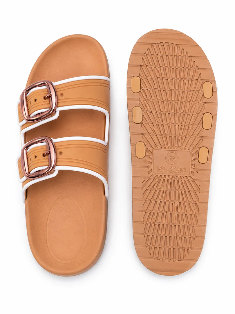 Heleey Blush Buckle Slides