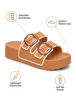Load image into Gallery viewer, Heleey Blush Buckle Slides