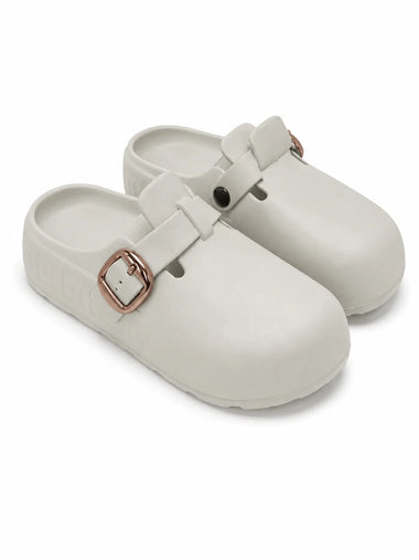 Heleey Cloud Buckle Comfort Clogs