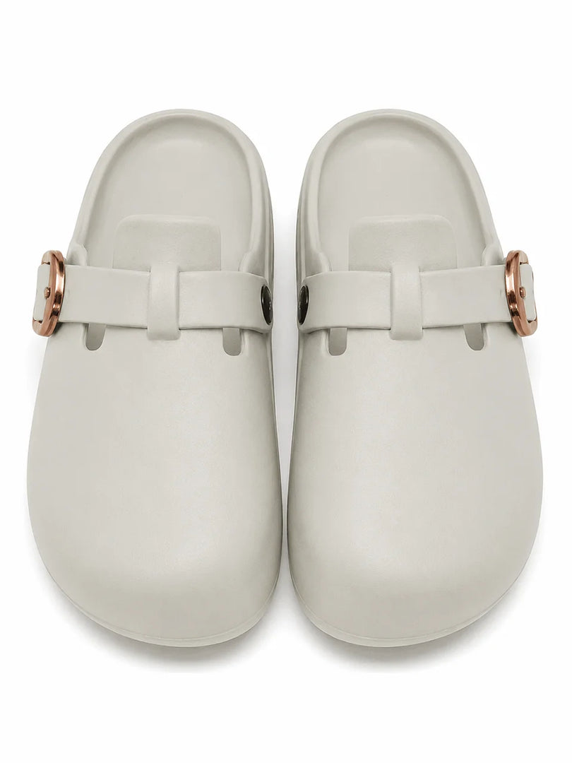 Heleey Cloud Buckle Comfort Clogs