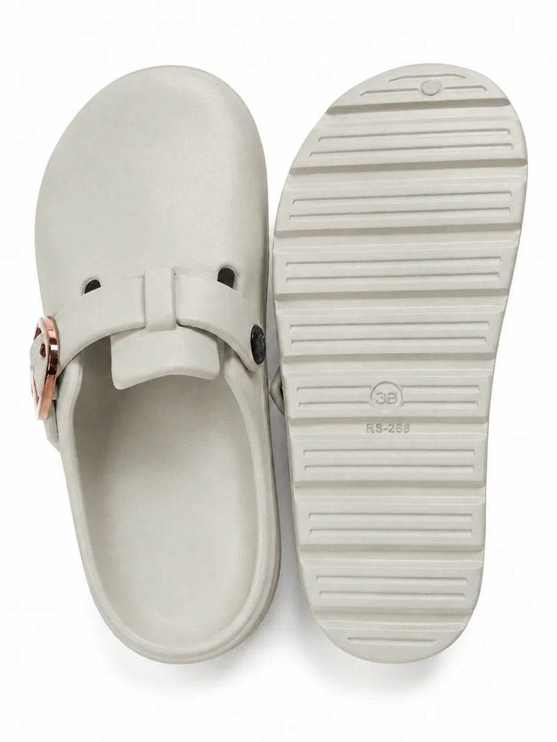 Heleey Cloud Buckle Comfort Clogs