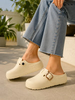 Load image into Gallery viewer, Heleey Ivory Luxe Clogs