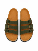 Load image into Gallery viewer, Heleey Olive Trail Buckle Slides