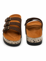 Load image into Gallery viewer, Heleey Mocha Drift Buckle Slides