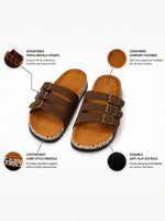Load image into Gallery viewer, Heleey Mocha Drift Buckle Slides