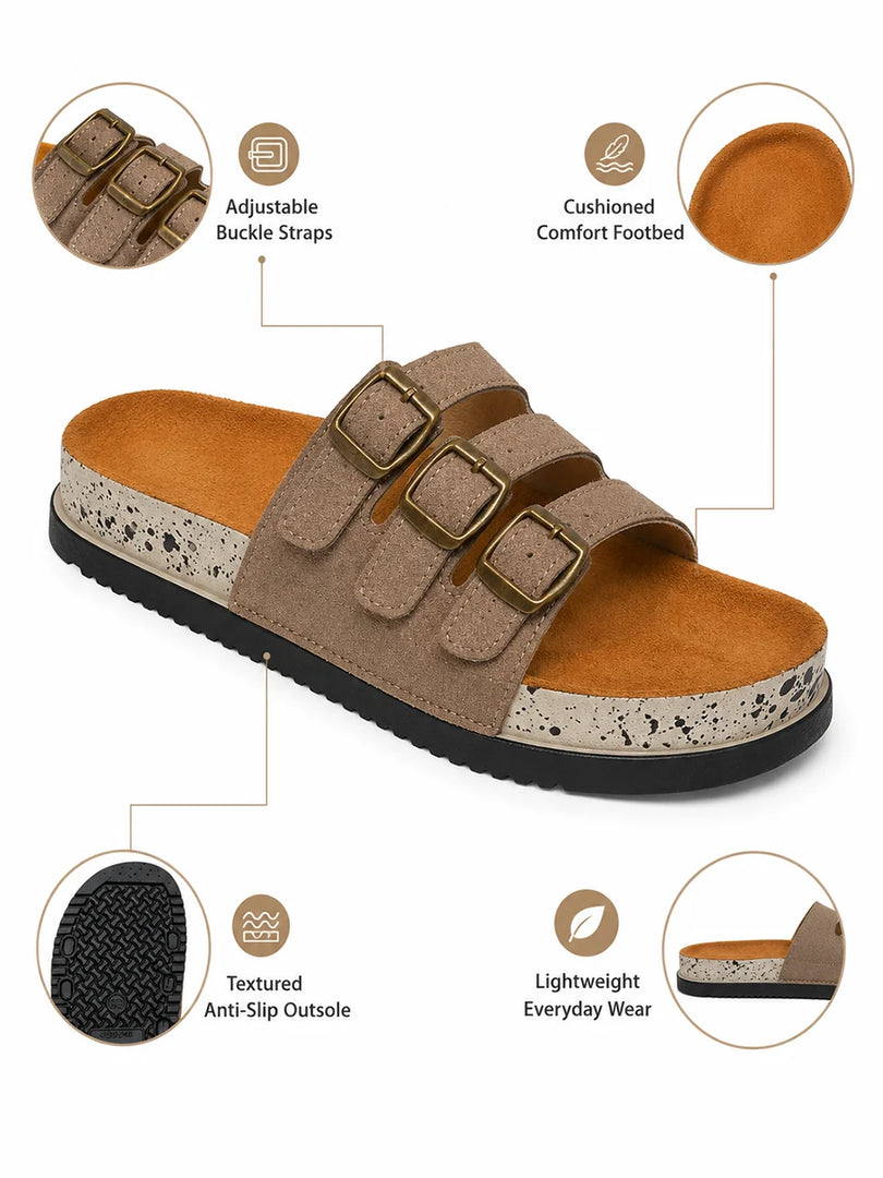 Heleey Desert Mist Buckle Slides