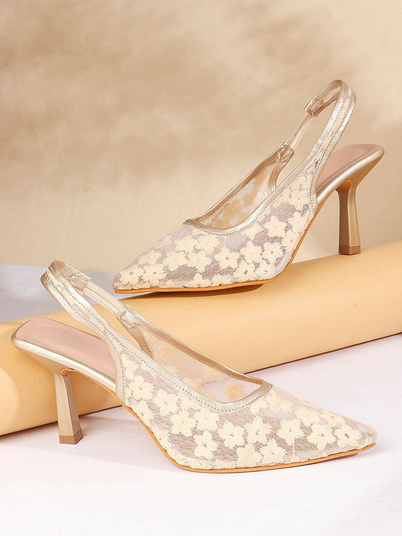 Whisper Bloom Sling Heels